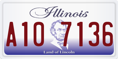 IL license plate A107136