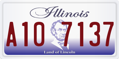 IL license plate A107137