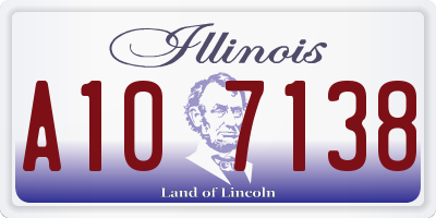 IL license plate A107138