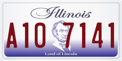IL license plate A107141