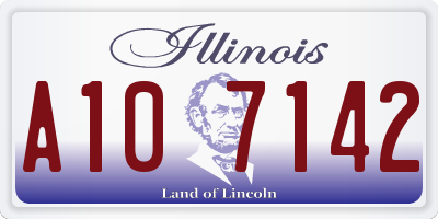 IL license plate A107142