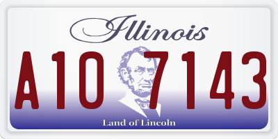 IL license plate A107143