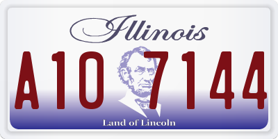IL license plate A107144