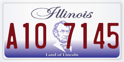IL license plate A107145