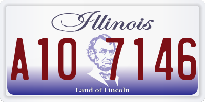 IL license plate A107146