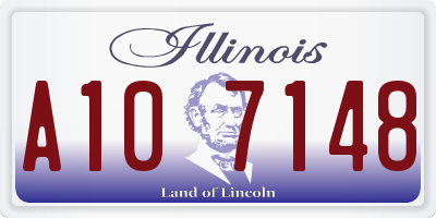 IL license plate A107148