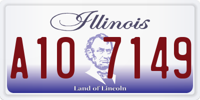 IL license plate A107149