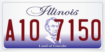 IL license plate A107150