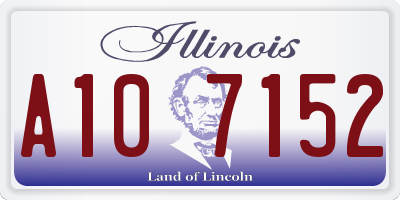 IL license plate A107152