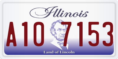 IL license plate A107153
