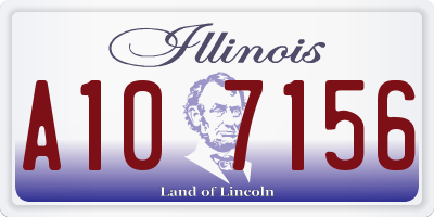 IL license plate A107156