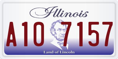 IL license plate A107157