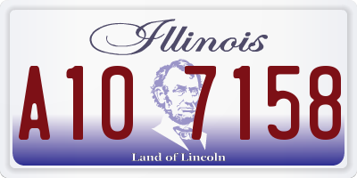 IL license plate A107158