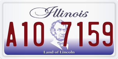 IL license plate A107159