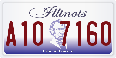 IL license plate A107160