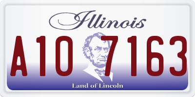 IL license plate A107163