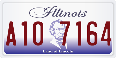 IL license plate A107164