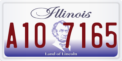 IL license plate A107165