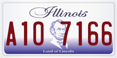 IL license plate A107166