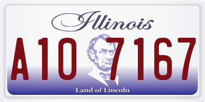 IL license plate A107167