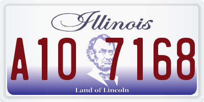 IL license plate A107168