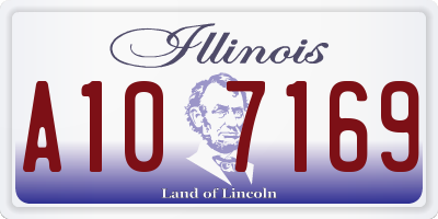 IL license plate A107169