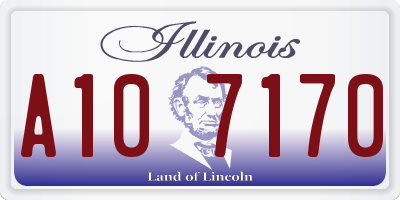 IL license plate A107170