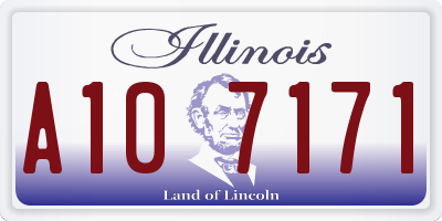 IL license plate A107171