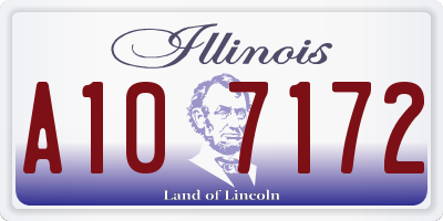 IL license plate A107172