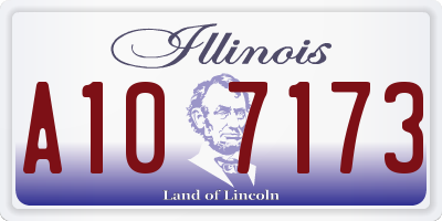 IL license plate A107173