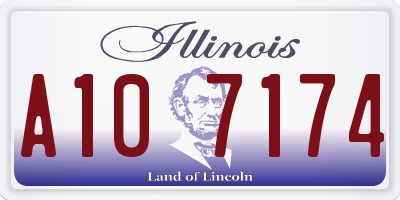IL license plate A107174