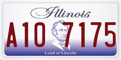 IL license plate A107175