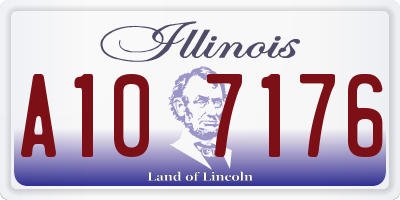 IL license plate A107176