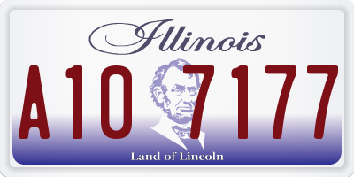 IL license plate A107177