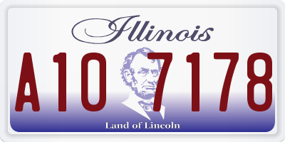 IL license plate A107178
