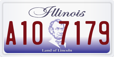 IL license plate A107179