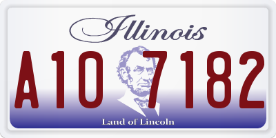 IL license plate A107182