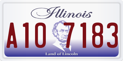 IL license plate A107183