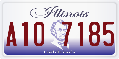 IL license plate A107185