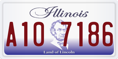 IL license plate A107186