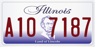 IL license plate A107187