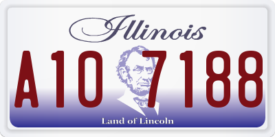 IL license plate A107188
