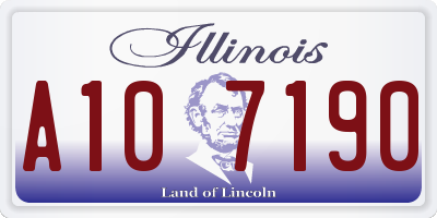 IL license plate A107190