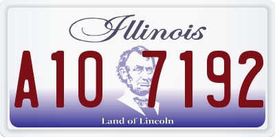IL license plate A107192