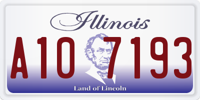 IL license plate A107193