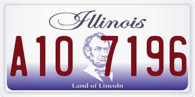 IL license plate A107196