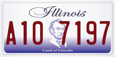 IL license plate A107197