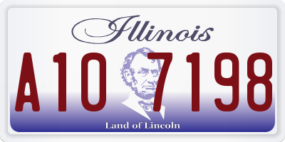 IL license plate A107198