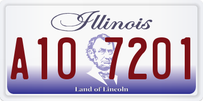 IL license plate A107201