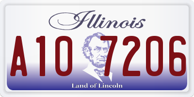 IL license plate A107206